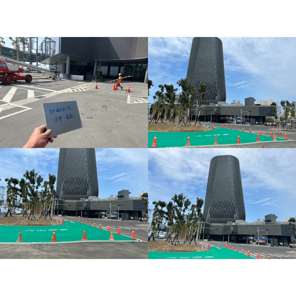 人行道－冷塑型彩色止滑道路塗料-綠底