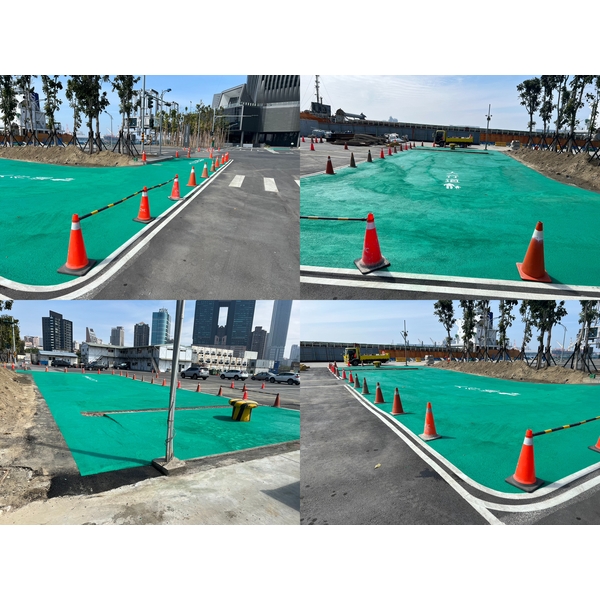 人行道－冷塑型彩色止滑道路塗料-綠底-新晟化工原料企業有限公司