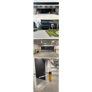 新北市板橋區-社區地下停車場  訂製款電動柵欄機 - 碩譽電機股份有限公司