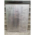 某大樓連結送水管不鏽鋼蝕刻銘牌 - 常勝銘版實業社