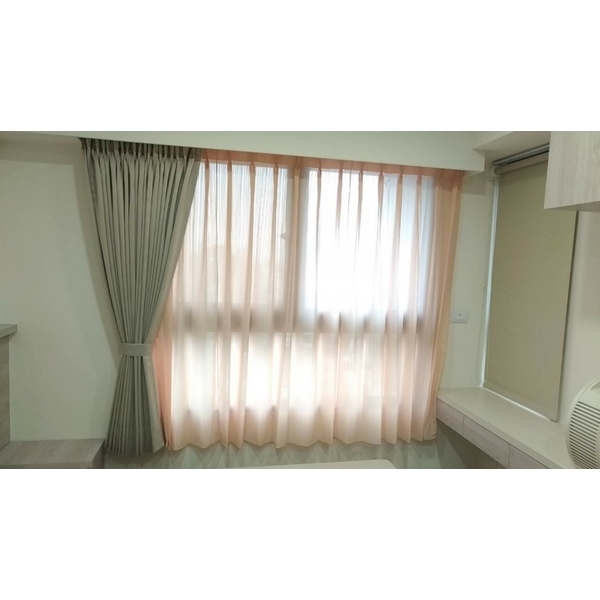 雙層式三折景一布一紗 雙層式三折景一布一紗-忠允窗簾企業社