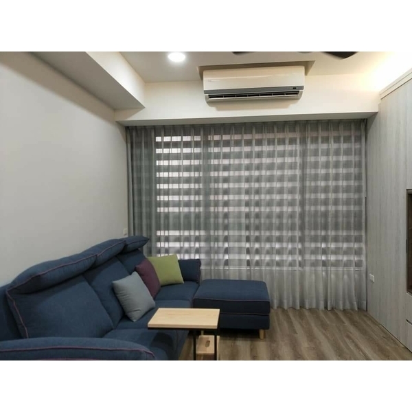 雙層式三折景一布一紗