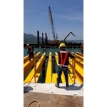 淡江大橋-鋼板樁圍堰、安全支撐、施工構台、施工便橋-吉臣工程有限公司