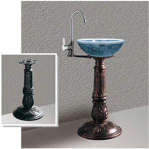 S型盆架+圓白青瓷盆,恒滿溢企業有限公司