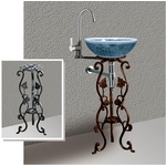 S型盆架+圓白青瓷盆-恒滿溢企業有限公司