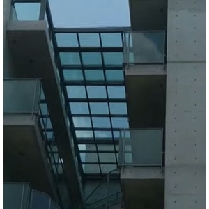 台南竹溪街電動採光罩安裝