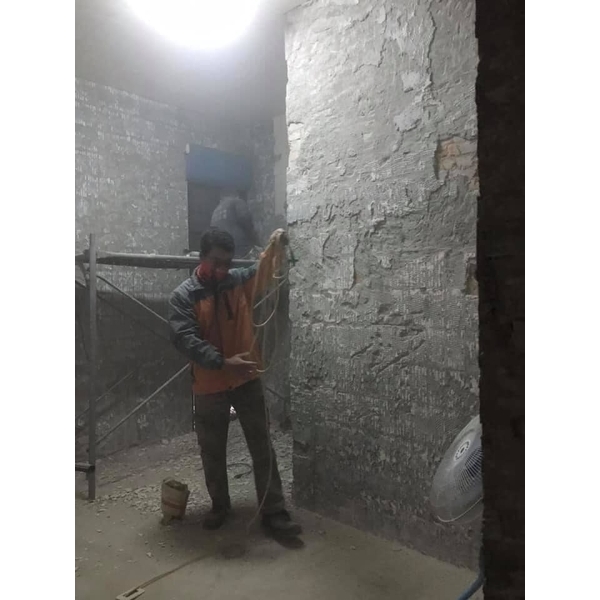 打石廚房地板+壁磚及2樓陽台地板-鑫旺統力工程有限公司