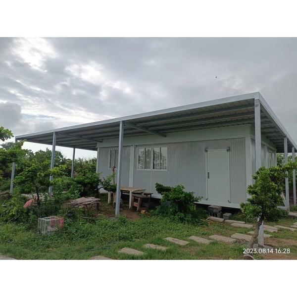 貨櫃屋搭建鐵皮屋（五溝清板）