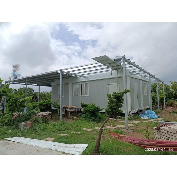 貨櫃屋搭建鐵皮屋（五溝清板）