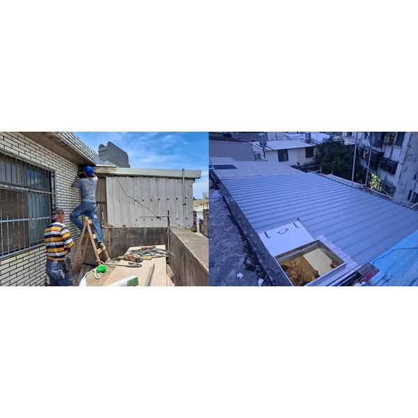 住家整修4樓後陽台搭設鐵皮屋及油漆粉刷-張驊室內裝修工程有限公司