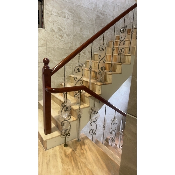 花梨木藝術鍛鐵扶手