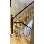 花梨木藝術鍛鐵扶手 - 揚匠扶手地板