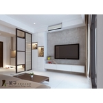 北歐簡約溫馨小豪宅02-1-電視牆-菓子空間室內設計