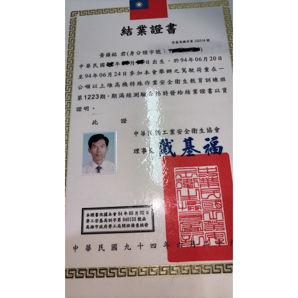 專業證書/技術證 專業證書/技術證-祥豪營造有限公司