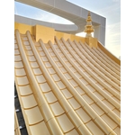 紅銅瓦+氟碳烤漆(金色) 鋪設 - 瓦鉅有限公司