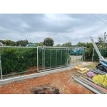 菱形網圍籬 單軌拉門-晉益工程行