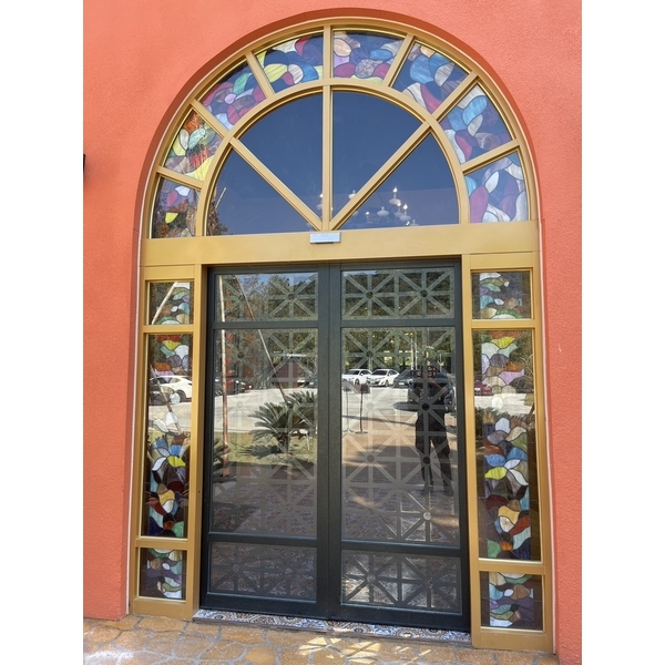 弧形框造型自動門,元發金屬工程行