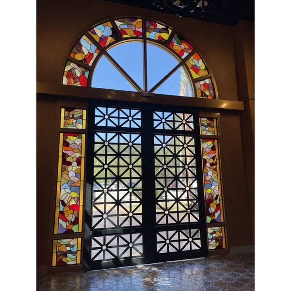 弧形框造型自動門-元發金屬工程行