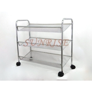 三層鞋架(菱形網)／置物架／推車,晨允企業有限公司