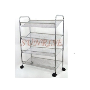 四層鞋架(菱形網)／雜誌架／推車,晨允企業有限公司