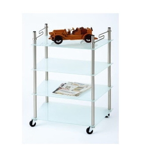 多層玻璃置物籃／落地架／可裝輪子 , 晨允企業有限公司