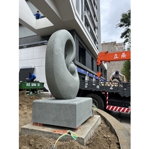 意象石雕-意象太極景觀雕塑,立鼎石雕