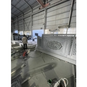 現代建築石雕-公司工廠門面招牌圍籬,立鼎石雕