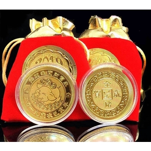 豬年加厚雙面金幣,上棚企業有限公司