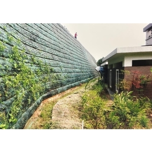 回包式加勁擋土牆-桃園長安路工地