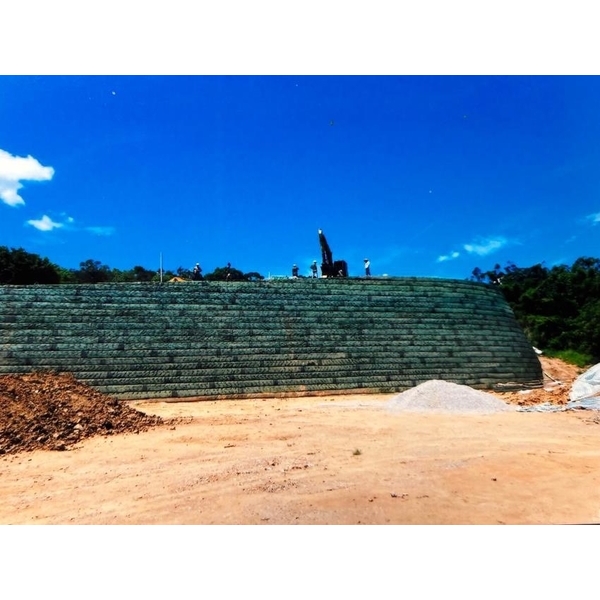 回包式加勁擋土牆-桃園蘆竹工地,擴疆實業有限公司