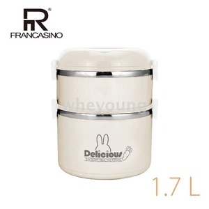 弗南希諾 兔寶雙層隔熱密封餐盒 1700ml FR-1760,惠暘企業有限公司