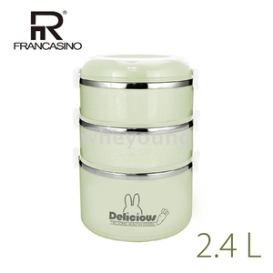 弗南希諾 兔寶三層隔熱密封餐盒 2400ml FR-1761,惠暘企業有限公司