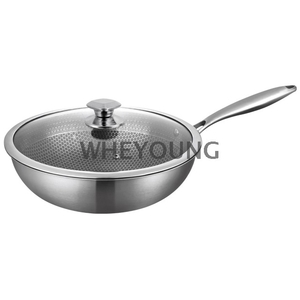 蜂巢不銹鋼炒鍋32cm FR-7204,惠暘企業有限公司