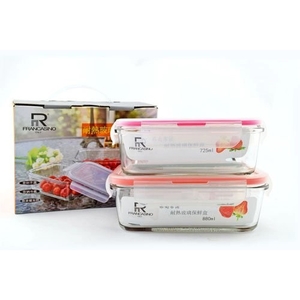 耐熱玻璃保鮮盒725+880ml FR-3234,惠暘企業有限公司