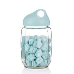甜心玻璃儲物罐(藍)800ml HM-3579 , 惠暘企業有限公司