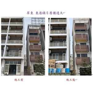 屏東東港鎮6樓透天傾斜扶正工程