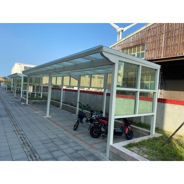 停車棚粉底烤漆-牙白色QC-8002,虔程金屬科技股份有限公司