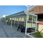 停車棚粉底烤漆-牙白色QC-8002 - 虔程金屬科技股份有限公司