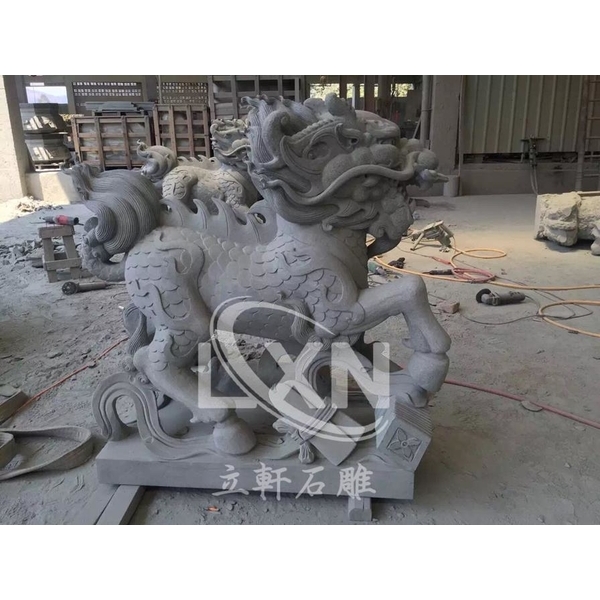 宗教建築雕刻石雕麒麟-立軒貿易有限公司/立軒石雕