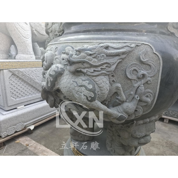 石獅、石龍細部結構雕刻-立軒貿易有限公司/立軒石雕