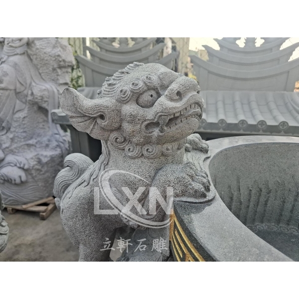 石獅、石龍細部結構雕刻-立軒貿易有限公司/立軒石雕