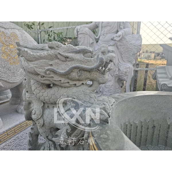 石獅、石龍細部結構雕刻-立軒貿易有限公司/立軒石雕
