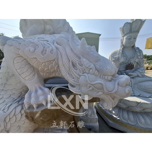 石獅、石龍細部結構雕刻-立軒貿易有限公司/立軒石雕
