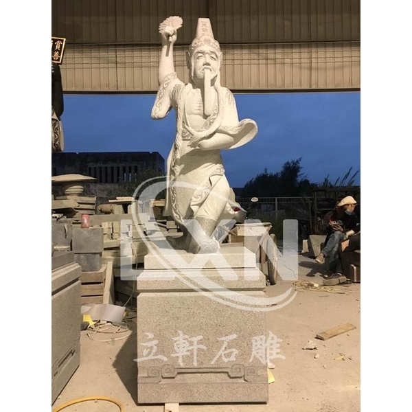 石雕七爺八爺黑白無常-立軒貿易有限公司/立軒石雕
