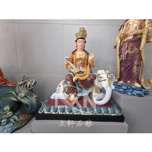 玻璃纖維造像普賢菩薩,立軒貿易有限公司/立軒石雕