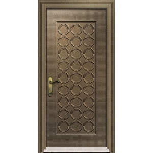 05-318K-圓盤烤漆壓花門 , 鈺鴻金屬工業有限公司