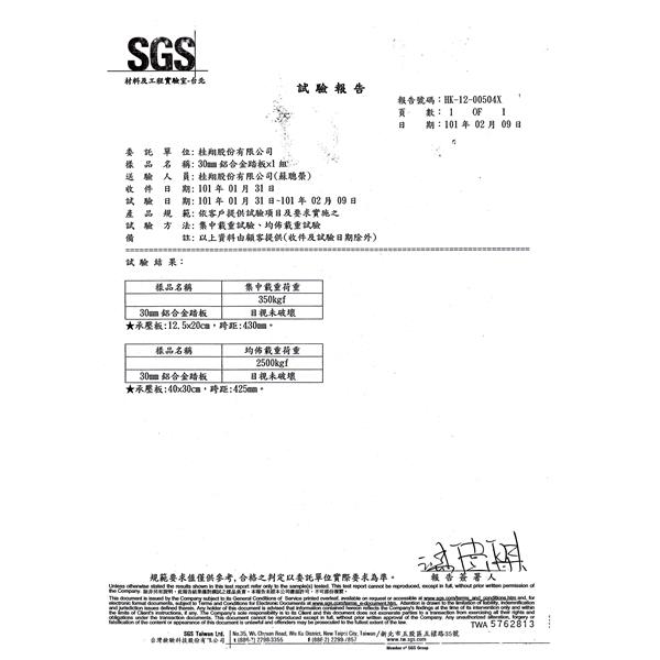 試驗報告,羅普斯金股份有限公司