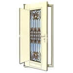 象牙白歐洲之星門中門-防盜門(四支料)-覺民不銹鋼門窗行