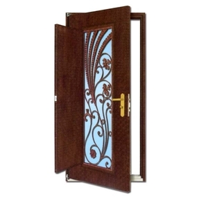 紅古銅孔雀開屏門中門-防盜門(四支料),覺民不銹鋼門窗行