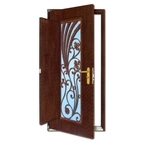 紅古銅孔雀開屏門中門-防盜門(四支料)-覺民不銹鋼門窗行